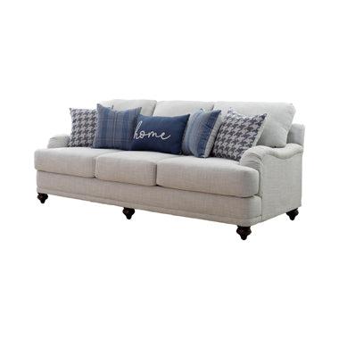 Glenn Recessed Arms Sofa Light Grey - VIP FURNITURE (NJ)