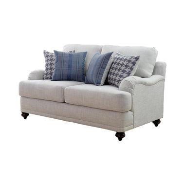 Glenn Recessed Arms Loveseat Light Grey - VIP FURNITURE (NJ)