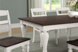Madelyn Dining Table with Extension Leaf Dark Cocoa and Coastal White - VIP FURNITURE (NJ)