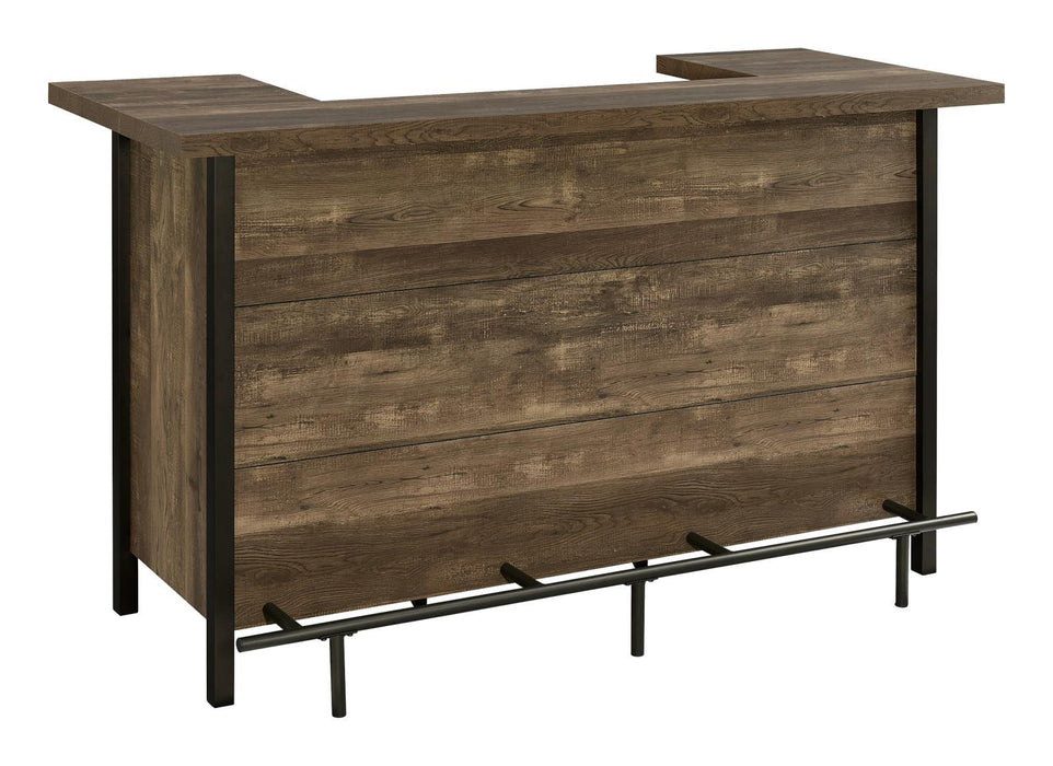 Bellemore Rectangular Storage Bar Unit Rustic Oak - VIP FURNITURE (NJ)