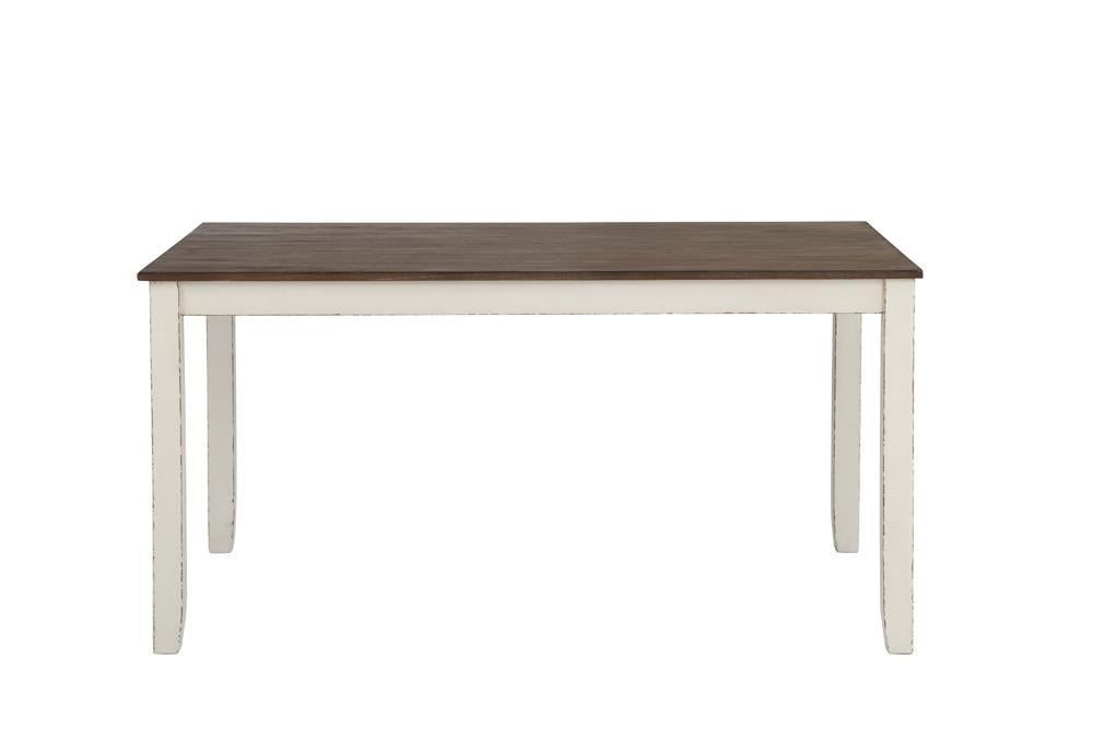 Fortress 7-piece Dining Set Chestnut and Vintage White - VIP FURNITURE (NJ)