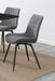 Diggs Upholstered Tufted Swivel Dining Chairs Grey and Gunmetal (Set of 2) - VIP FURNITURE (NJ)