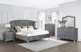 Deanna Queen Tufted Upholstered Bed Grey - VIP FURNITURE (NJ)