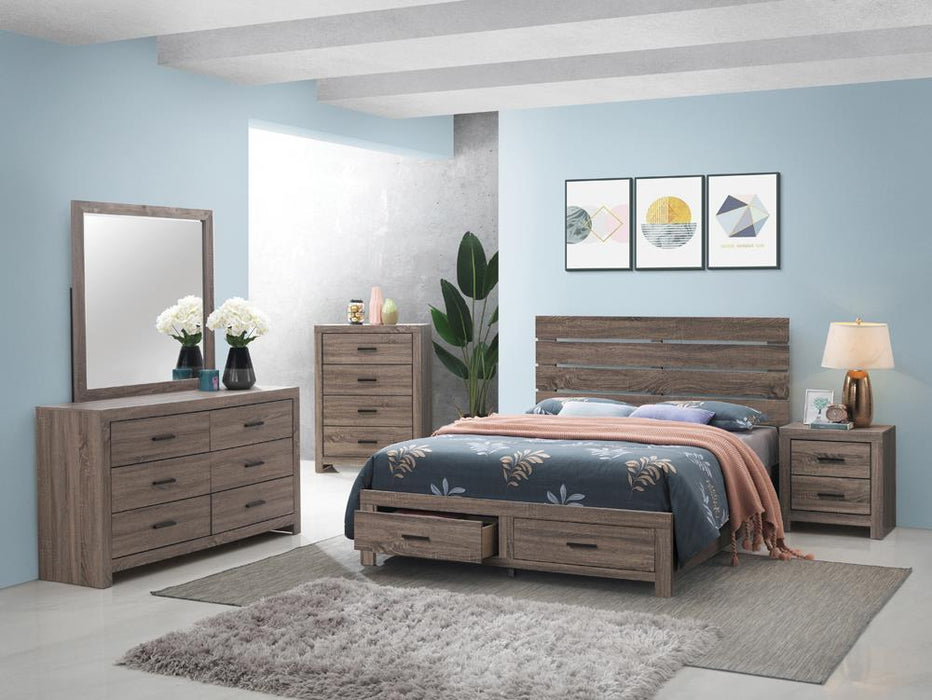 Brantford Eastern King Panel Bed Barrel Oak - VIP FURNITURE (NJ)