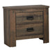 Frederick 2-drawer Nightstand Weathered Oak - VIP FURNITURE (NJ)