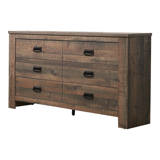 Frederick 6-drawer Dresser Weathered Oak - VIP FURNITURE (NJ)