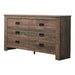 Frederick 6-drawer Dresser Weathered Oak - VIP FURNITURE (NJ)