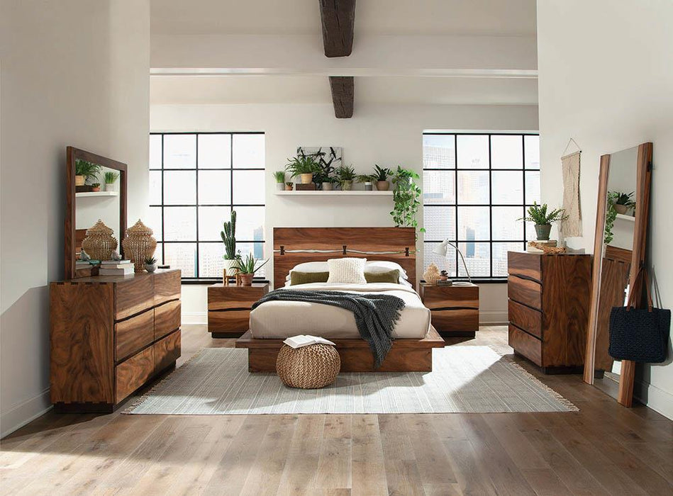 Winslow Storage Eastern King Bed Smokey Walnut and Coffee Bean - VIP FURNITURE (NJ)