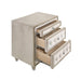 Antonella 3-drawer Upholstered Nightstand Ivory and Camel - VIP FURNITURE (NJ)