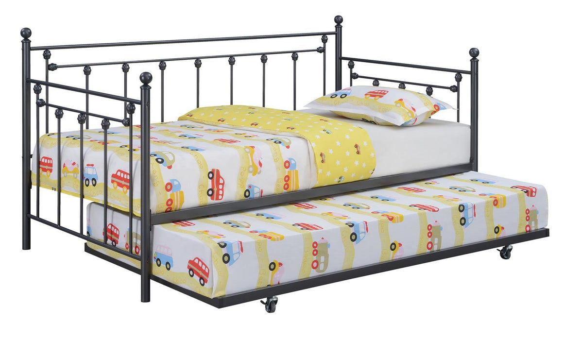 Nocus Spindle Metal Twin Daybed with Trundle - VIP FURNITURE (NJ)