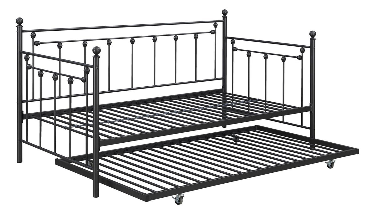 Nocus Spindle Metal Twin Daybed with Trundle - VIP FURNITURE (NJ)