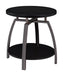 Dacre Round End Table Dark Grey and Black Nickel - VIP FURNITURE (NJ)