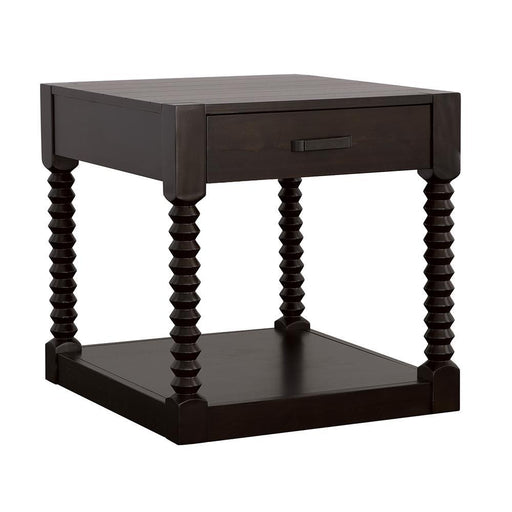 Meredith 1-drawer End Table Coffee Bean - VIP FURNITURE (NJ)