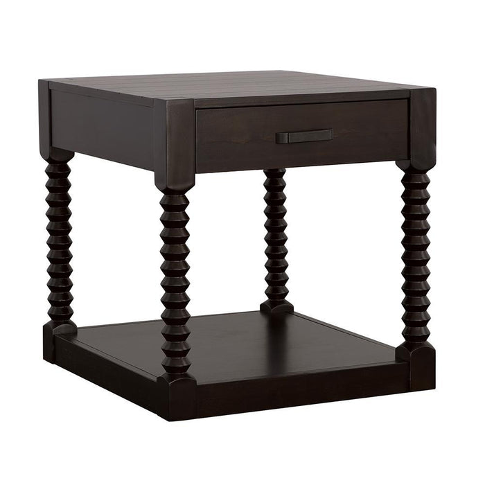 Meredith 1-drawer End Table Coffee Bean - VIP FURNITURE (NJ)