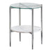 Cadee Round Glass Top End Table Clear and Chrome - VIP FURNITURE (NJ)