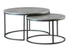 Lainey Round 2-piece Nesting Coffee Table Grey and Gunmetal - VIP FURNITURE (NJ)