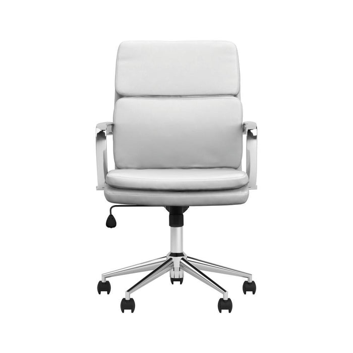 Ximena Standard Back Upholstered Office Chair White - VIP FURNITURE (NJ)