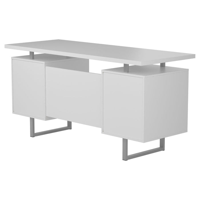 Lawtey Floating Top Office Desk White Gloss - VIP FURNITURE (NJ)