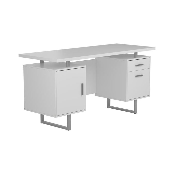 Lawtey Floating Top Office Desk Weathered Grey - VIP FURNITURE (NJ)