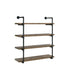 Elmcrest 40-inch Wall Shelf Black and Grey Driftwood - VIP FURNITURE (NJ)
