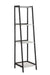 Pinckard 4-shelf Ladder Bookcase Grey Stone and Black - VIP FURNITURE (NJ)