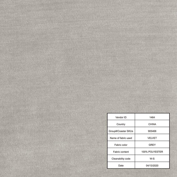 Lydia Tufted Cushion Chaise with Nailhead Trim Grey - VIP FURNITURE (NJ)