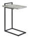 Maxwell C-shaped Accent Table Cement and Gunmetal - VIP FURNITURE (NJ)