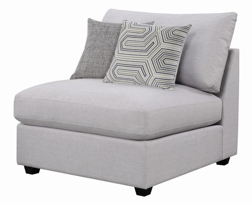 Cambria Upholstered Armless Chair Grey - VIP FURNITURE (NJ)