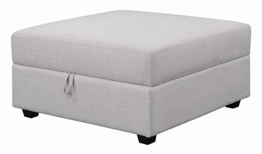 Cambria Upholstered Square Storage Ottoman Grey - VIP FURNITURE (NJ)