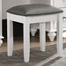 Upholstered Vanity Stool Metallic And White vip Coaster Z2 Premium