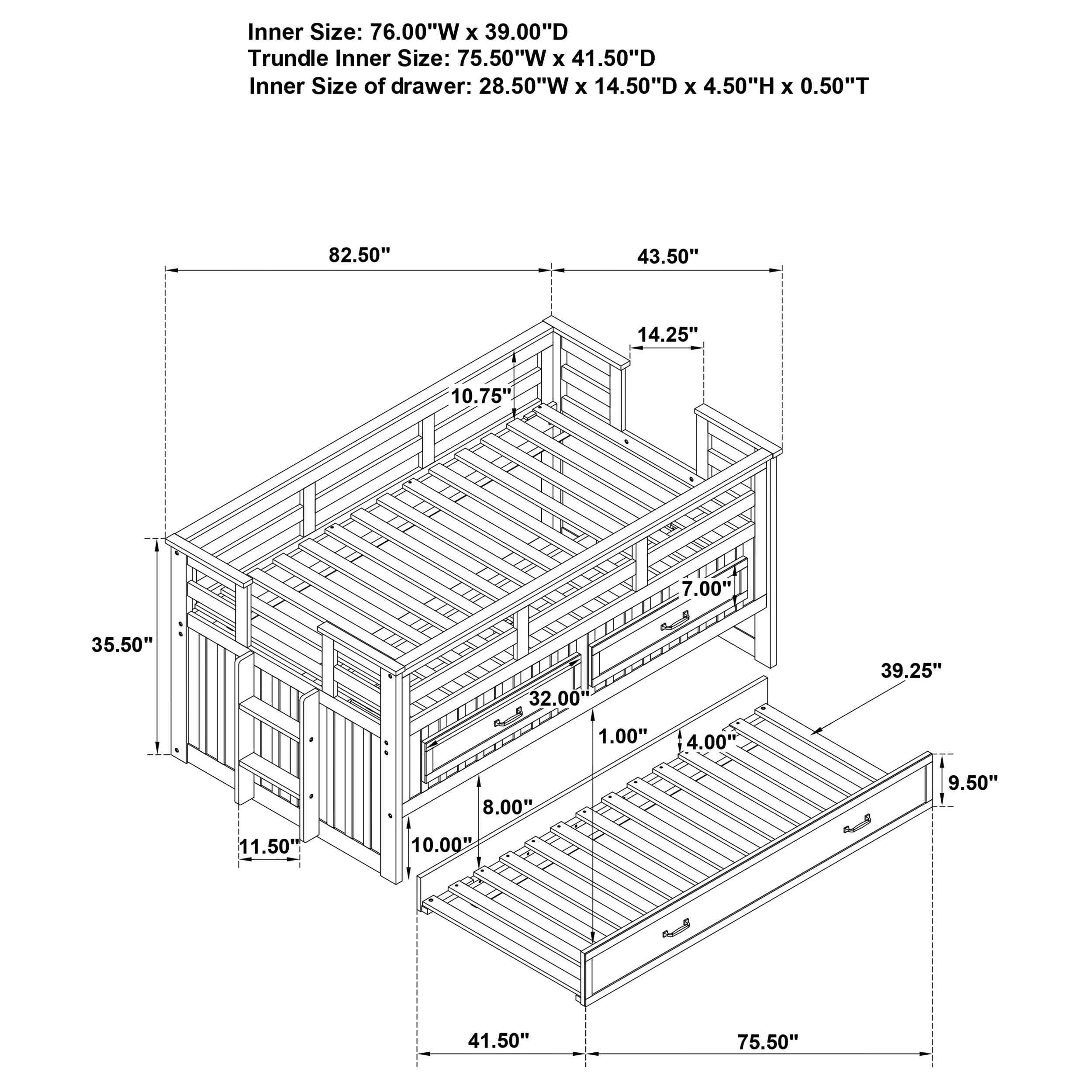 Carlsbad Captains Bed with Trundle