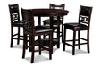 GIA ROUND COUNTER DINING 5 PC SET -  D1701-52S-EBONY VIP NEW CLASSIC \ HOME TREASURES