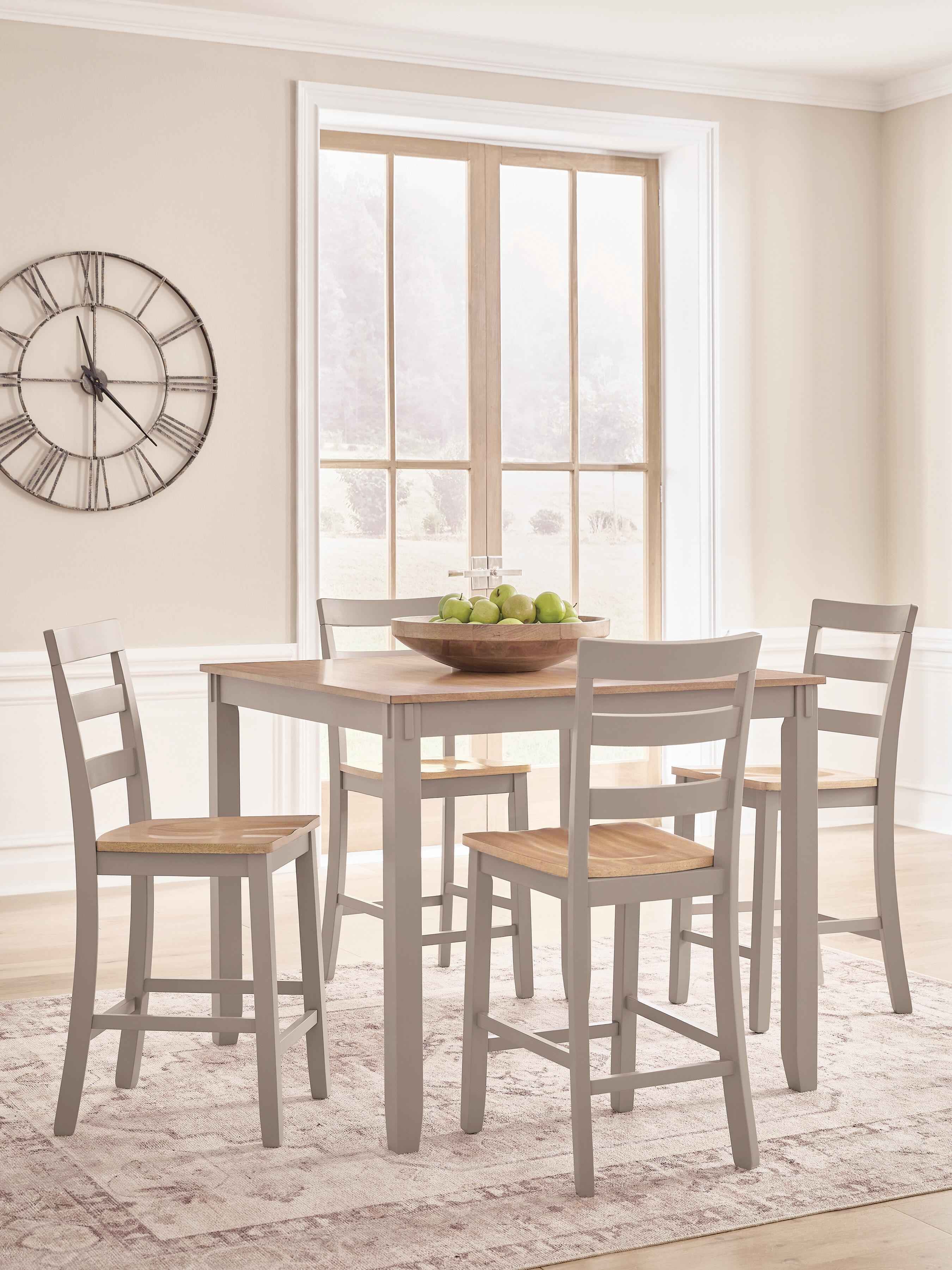 Harperfeld Counter Height Dining Table and 4 Counter Stools