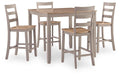 Harperfeld Counter Height Dining Table and 4 Counter Stools