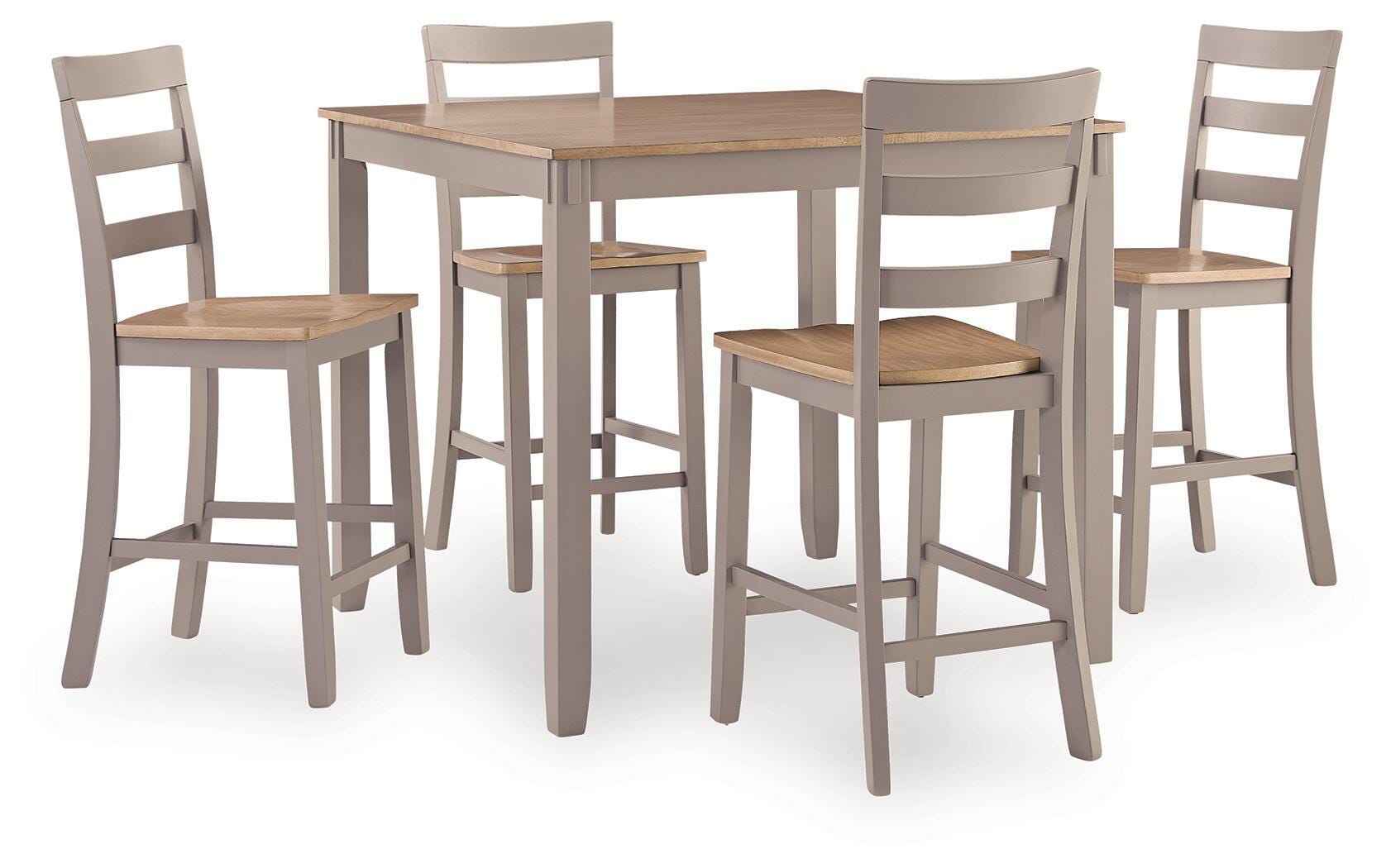 Harperfeld Counter Height Dining Table and 4 Counter Stools