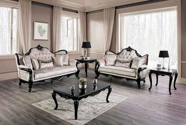 Acapulco White & Espresso Loveseat
