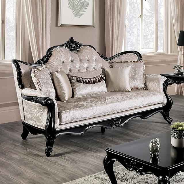 Acapulco White & Espresso Sofa