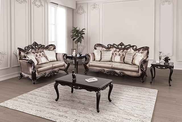 Albacete Loveseat Campage & Walnut