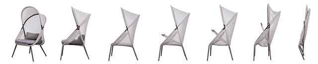 Alverta Foldable Chair Grey & Black (2/Ctn)
