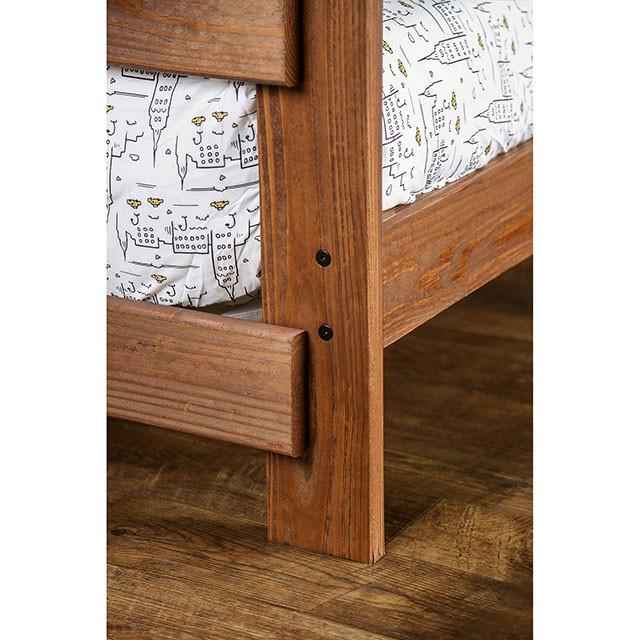 Arlette Twin/Twin Bunk Bed Brown, Black, Gray, & White