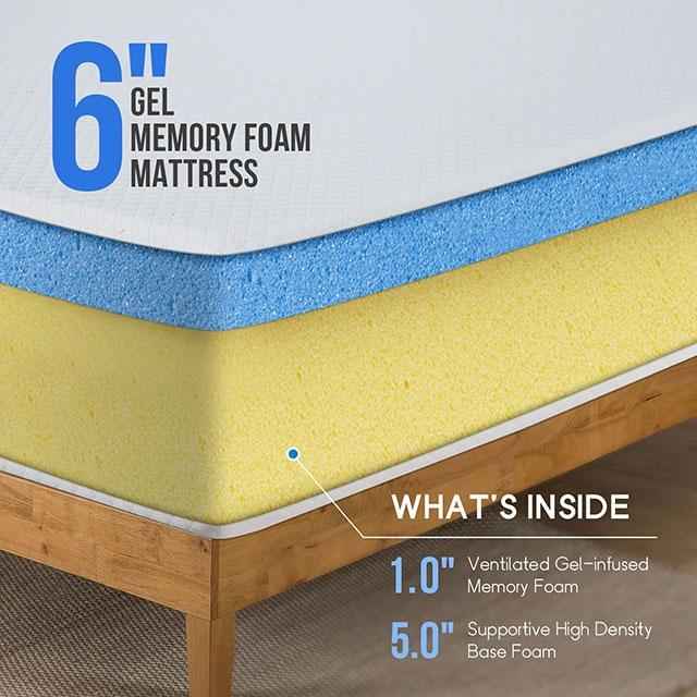Artemisia 6" Full, Queen, & Twin Memory Foam Mattress