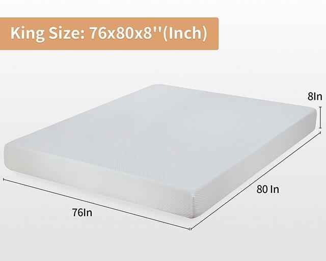 Artemisia 8" Memory Foam Mattress White