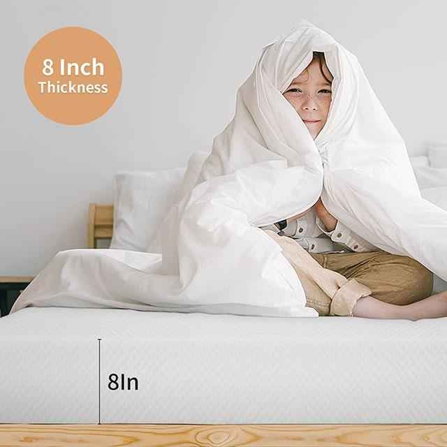 Artemisia 8" Memory Foam Mattress White