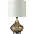 Donna Amber 15"H Glass Amber Table Lamp