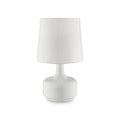 Farah White 17"H Glossy White Table Lamp