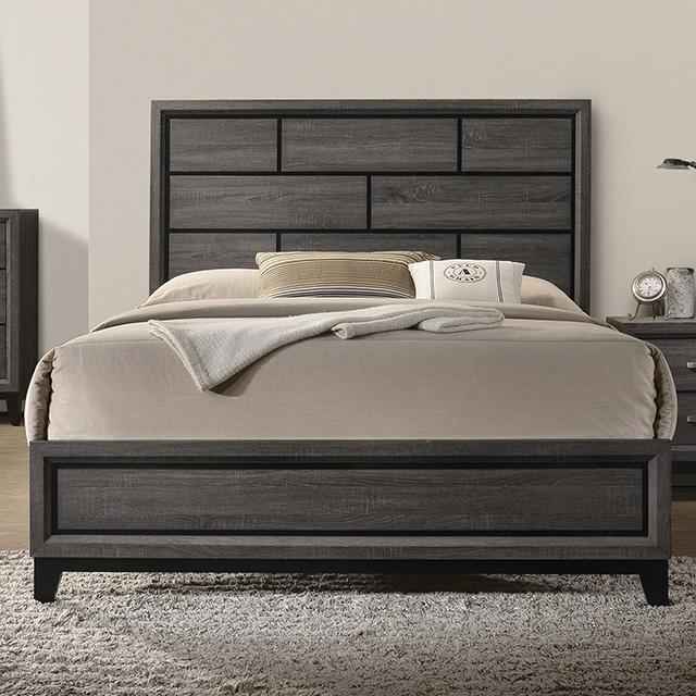 Errico Bed Grey & White
