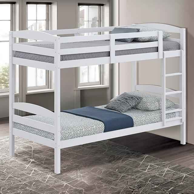 Finsbury Twin Twin Bunk Bed Espresso, Grey & White