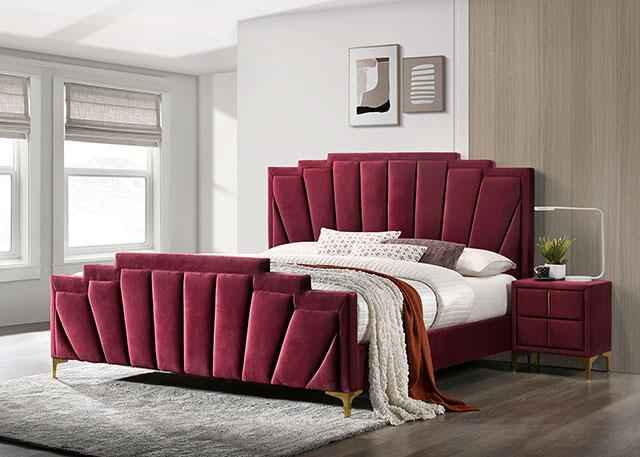 Florizel Bed Black & Red