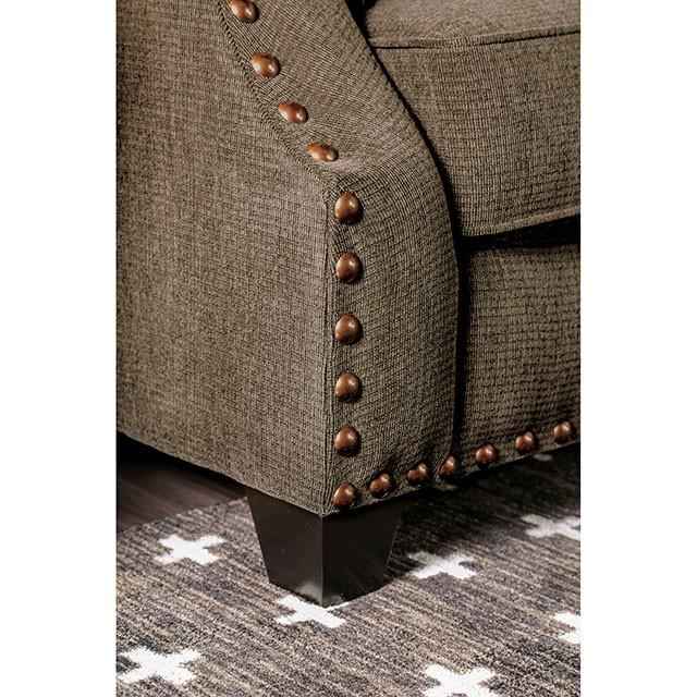Cornelia Light Brown Love Seat