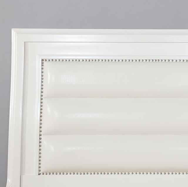 Golva E.King & Queen Bed White & Silver